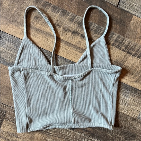 Joah Brown Sage Ribbed Top - Picture 2 of 3